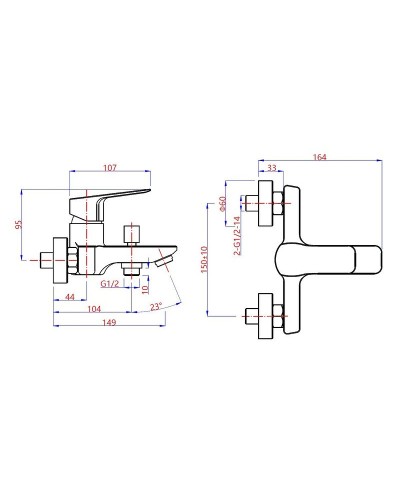 Смеситель для ванны Paini Viva Style P4CR111 Хром
