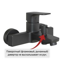 Смеситель для ванны Paini Viva Style P4YO111 Черный матовый