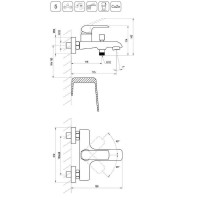 Смеситель для ванны Ravak Flat FL 022.20/150 X070175 Черный матовый