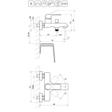Смеситель для ванны Ravak Flat FL 022.20/150 X070175 Черный матовый