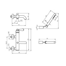 Смеситель для ванны Migliore Ermitage Mini 28589 Бронза
