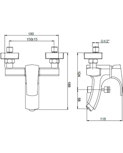 Смеситель для ванны Paini Angel ANCR111LMKM Хром