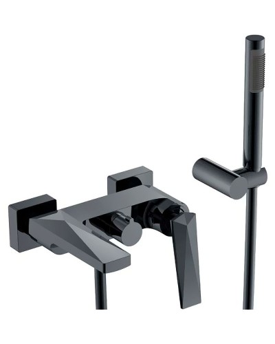 Смеситель для ванны Boheme Venturo 373-SGM Оружейная сталь глянцевая
