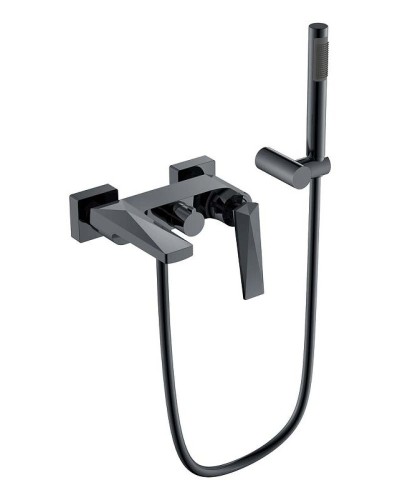 Смеситель для ванны Boheme Venturo 373-SGM Оружейная сталь глянцевая