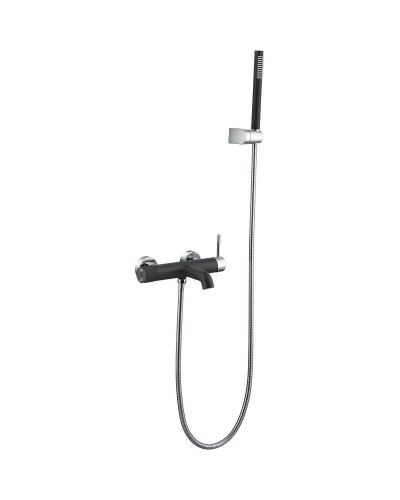 Смеситель для ванны Boheme Uno 463-BCR Черный матовый Хром