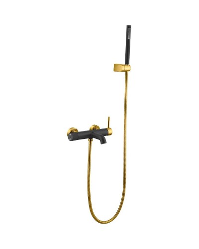 Смеситель для ванны Boheme Uno 463-BG Черный матовый Золото