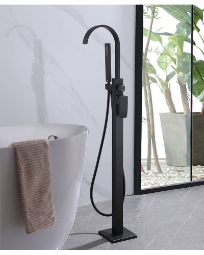 Смеситель для ванны Abber Wasserfall AF8615B Черный матовый