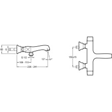 Смеситель для ванны Jacob Delafon Margaux E16219-9-CP