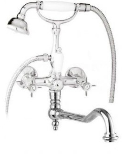 Смеситель для ванны с поворотным изливом с ручным душем, шлангом 150 см CEZARES LORD-VDF-01-Bi