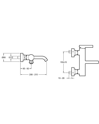 Смеситель для ванны Jacob Delafon Stillness E12778-4-CP
