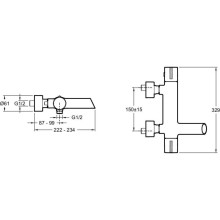 Термостат для ванны с душем Jacob Delafon Toobi E8992-CP