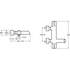 Термостат для ванны с душем Jacob Delafon Toobi E8992-CP