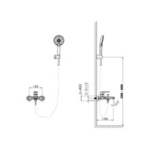 Смеситель для ванны AltroBagno Diretto 0209 Bi