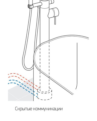 Смеситель для ванны Paini Cox 78PZ136LM Черный матовый