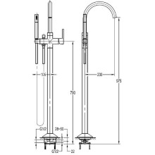 Смеситель для ванны Cezares Eco ECO-VDP-01 Хром