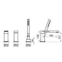 Смеситель на борт ванны Noken Hotels N194710585