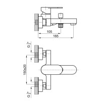Смеситель для ванны Noken Hotels N194710511