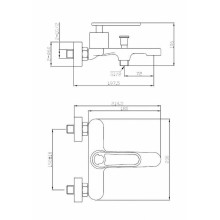 Смеситель для ванны Cezares Momento MOMENTO-VD-01 Хром