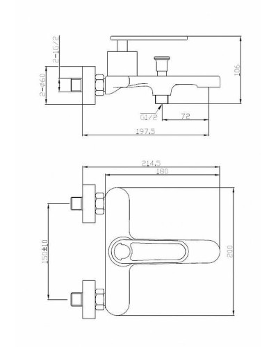 Смеситель для ванны Cezares Momento MOMENTO-VD-01 Хром