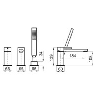 Смеситель на борт ванны Noken NK Concept N112080016