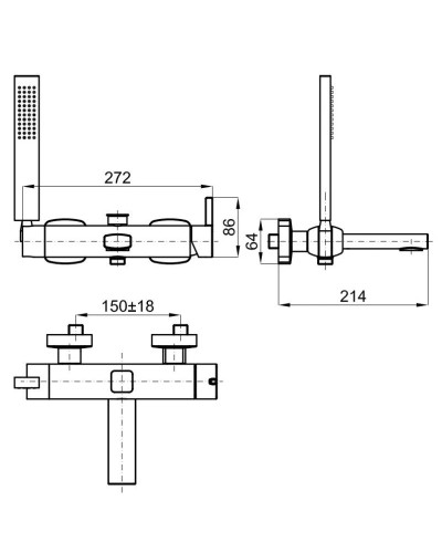 Смеситель для ванны Noken NK Concept N199999405