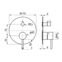Смеситель для ванны Noken Round N200000005