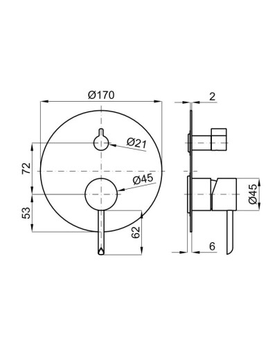 Смеситель для ванны Noken Round N200000005