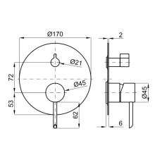 Смеситель для ванны Noken Round N200000011