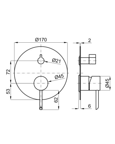 Смеситель для ванны Noken Round N200000011