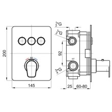 Термостат для ванны Noken Touch&Feel N155416559