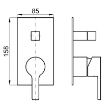 Смеситель для ванны Noken Urban N199999588