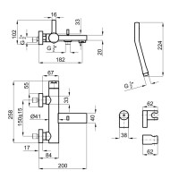 Смеситель для ванны Noken Urban N199999868