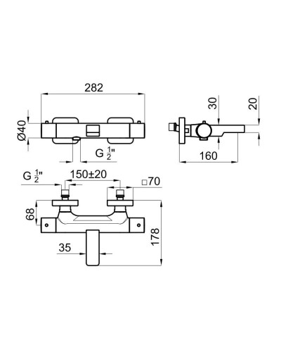 Термостат для ванны Noken Urban N199999678