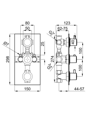 Термостат для ванны Noken Urban N111390003