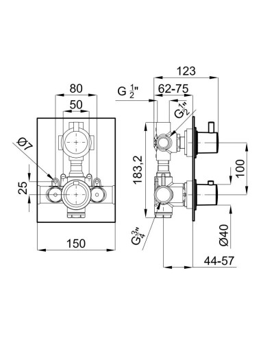 Термостат для ванны Noken Urban N111390002