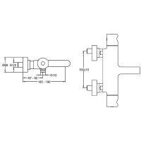 Смеситель для ванны Jacob Delafon Singulier E10870-CP с термостатом Хром