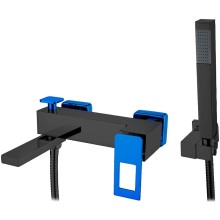 Смеситель для ванны Boheme Q 143-BUW Черный матовый Синий