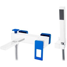 Смеситель для ванны Boheme Q 143-WUW Белый Синий