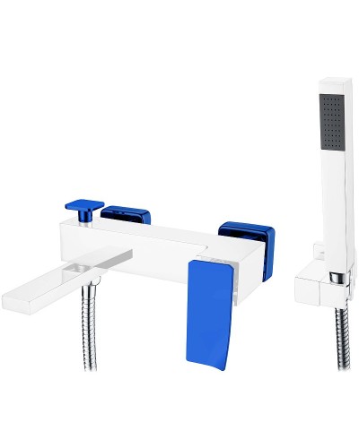 Смеситель для ванны Boheme Q 143-WUW.2 Белый Синий