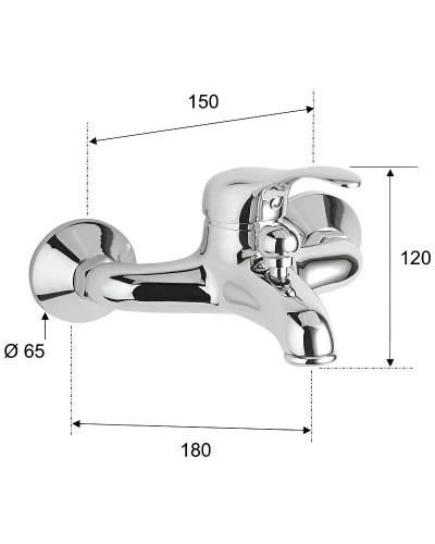 Смеситель для ванны Remer Musa M05 Хром