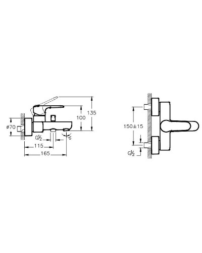 Смеситель для ванны Vitra Root Round A4272536EXP Черный матовый