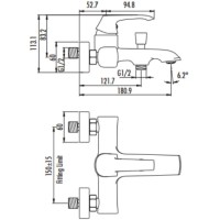 Смеситель для ванны Creavit Avangart AG2500G