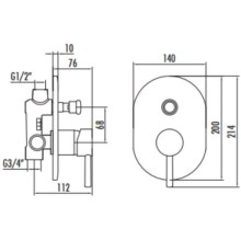 Смеситель для ванны Creavit DFC2398