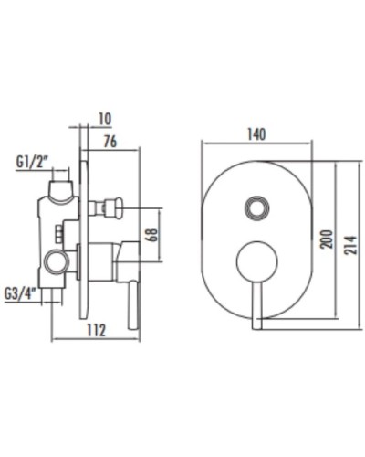 Смеситель для ванны Creavit DFC2398