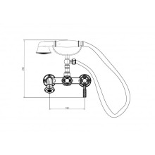 Смеситель для ванны Milacio Vitoria MC.300.SL