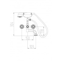 Смеситель для ванны Milacio Almeria MC.301.BR