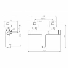 Смеситель для ванны BelBagno Acqua ACQUA-VASM-NERO Черный матовый