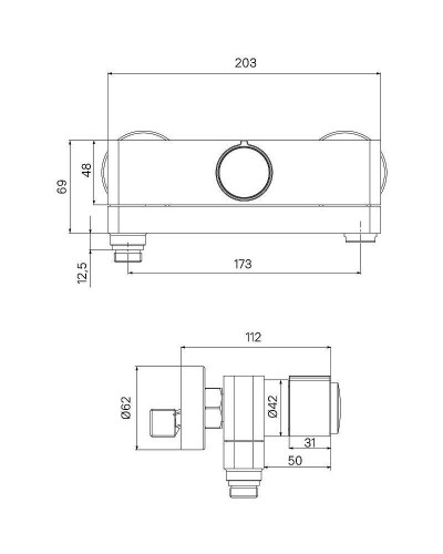 Смеситель для ванны Iddis Slide SLIBLBTi02WA Черный матовый