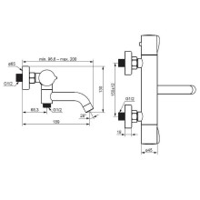 Смеситель для ванны Damixa Scandinavian Pure 363000000 с термостатом Хром