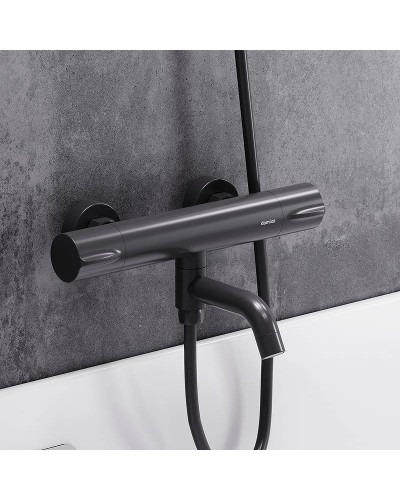 Смеситель для ванны Damixa Scandinavian Pure 363000300 с термостатом Черный матовый